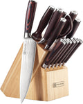 PAUDIN 14-Piece Chef's Knife Set with Storage Block | chef knife set