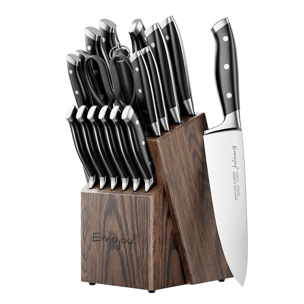 Culinary Master 18-teiliges Kochmesser-Set mit Holzblock | bestes Kochmesser-Set