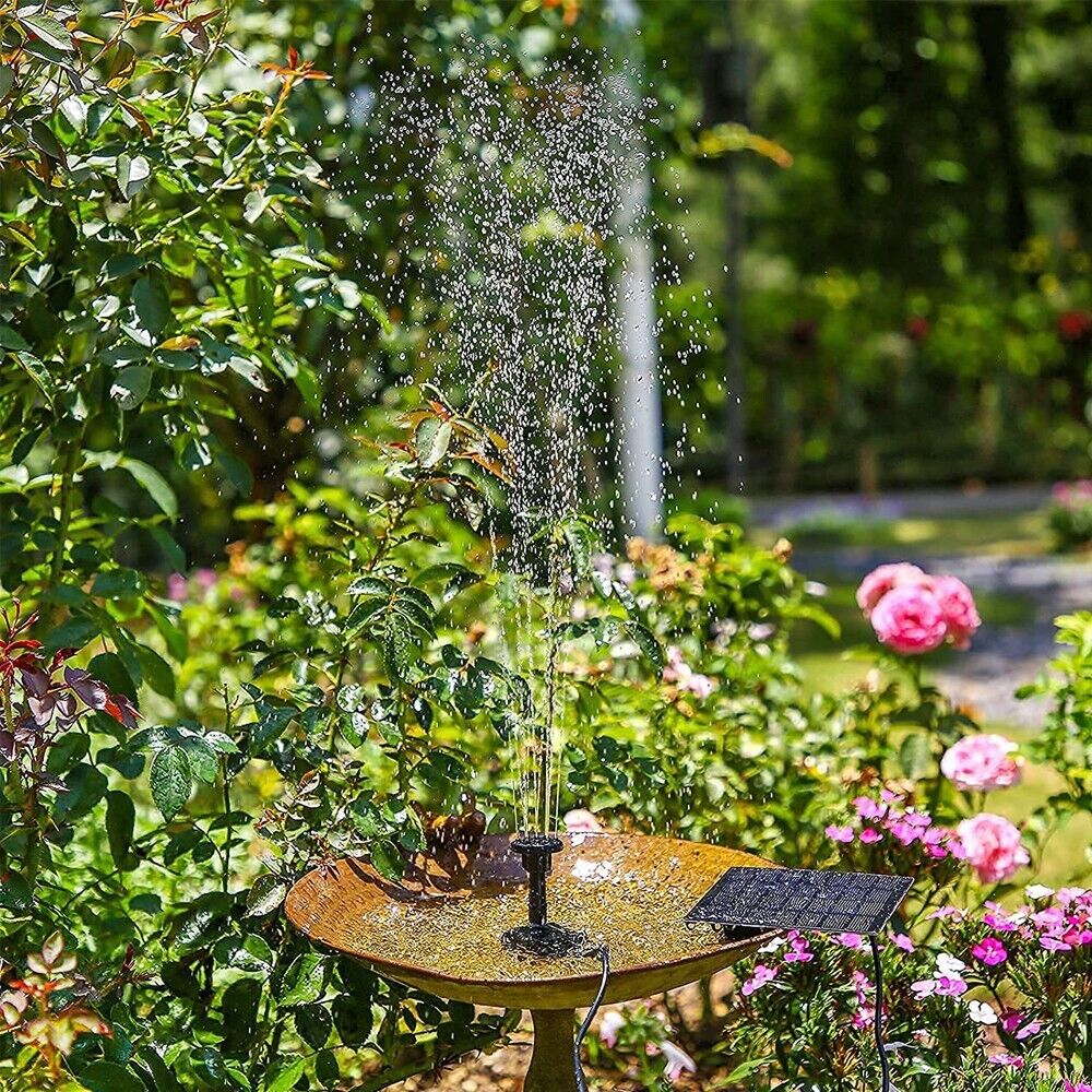 Solar Splash Fountain: Bird Bath & Garden Essential | automatic solar water feature