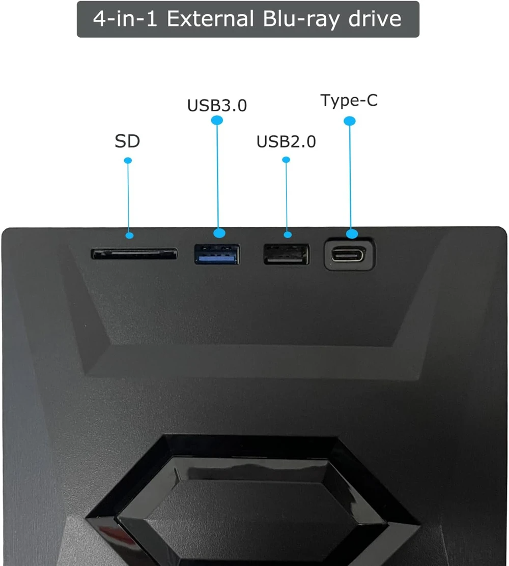 USB 3.0 ekstern CD/DVD-drev til PC og Mac | eksternt CD DVD-drev