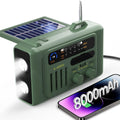 Survival Alert Radio 8000mAh Solar Hand Crank | emergency survival radio