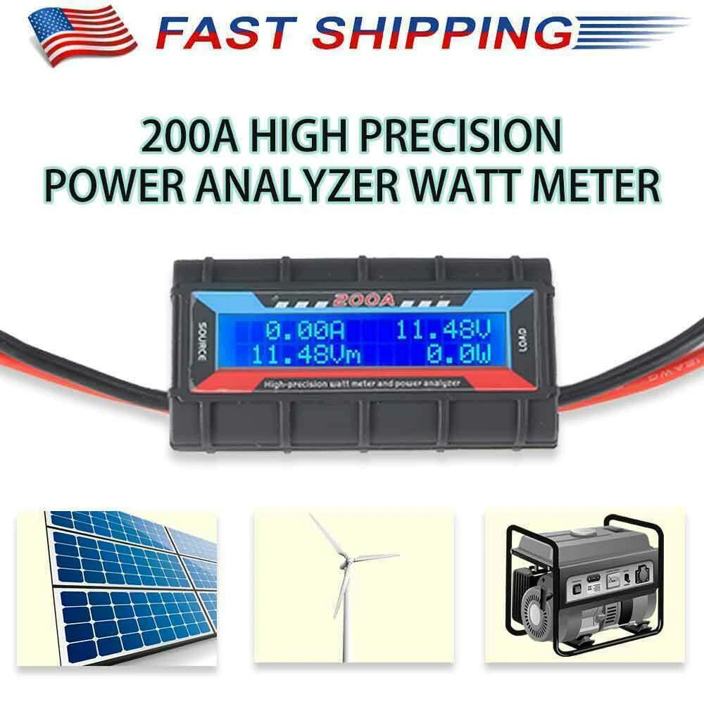 200A High-Precision DC LCD Power Meter | high precision power meter