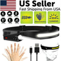 COB LED Headlamp USB Rechargeable Headlight Torch Work Light Bar Head Band Lamp| rechargeable LED headlamp