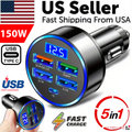 5-Port High-Speed Car Charger for Smartphones