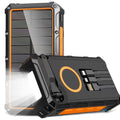MQOUNY 36000mAh Outdoor Solar Power Bank with Hand Crank