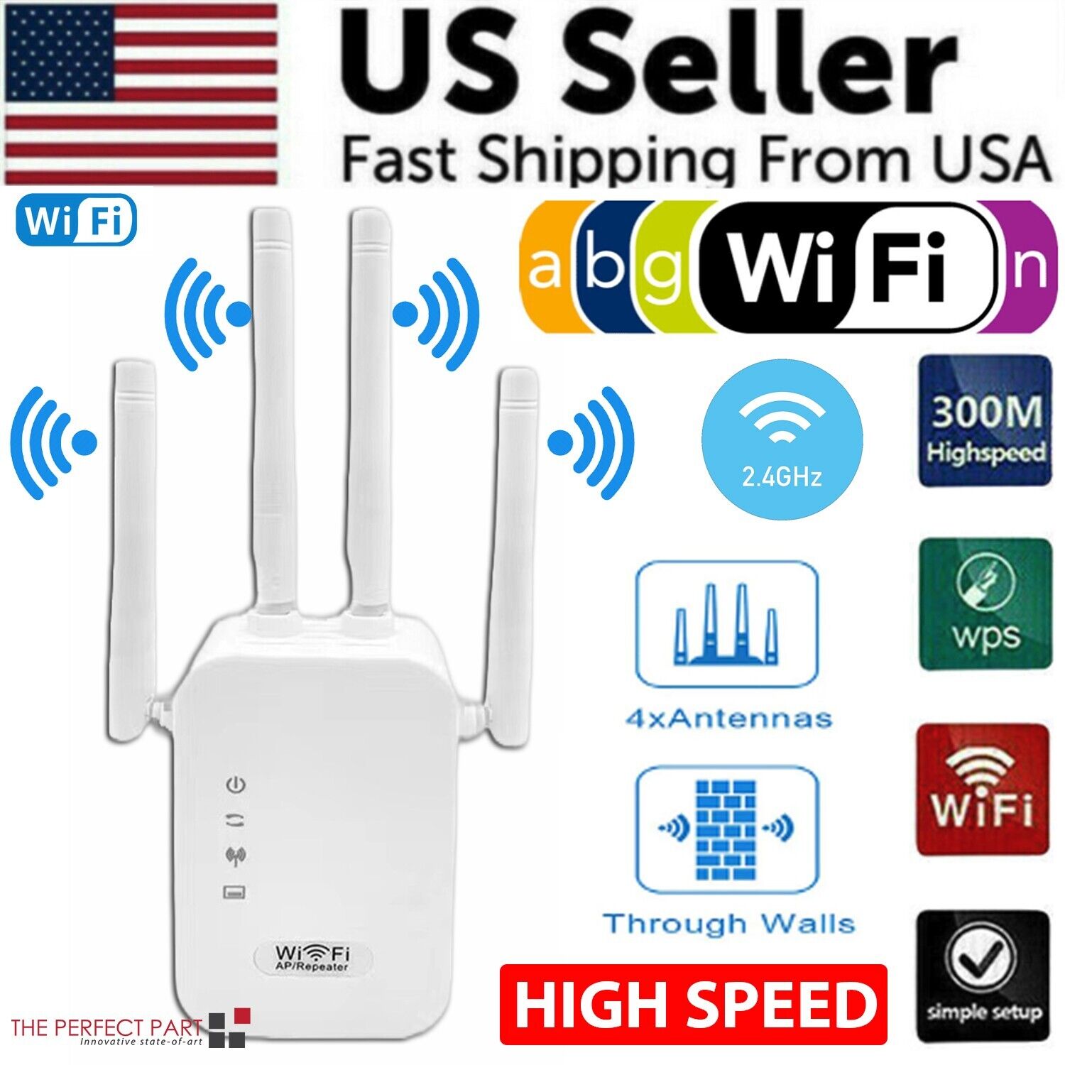 WiFi Range Extender Internet Booster Network Router Wireless Signal Repeater |