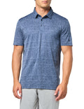 adidas Ultimate365 Men's Jacquard Golf Polo Conavy | men's golf polo shirt