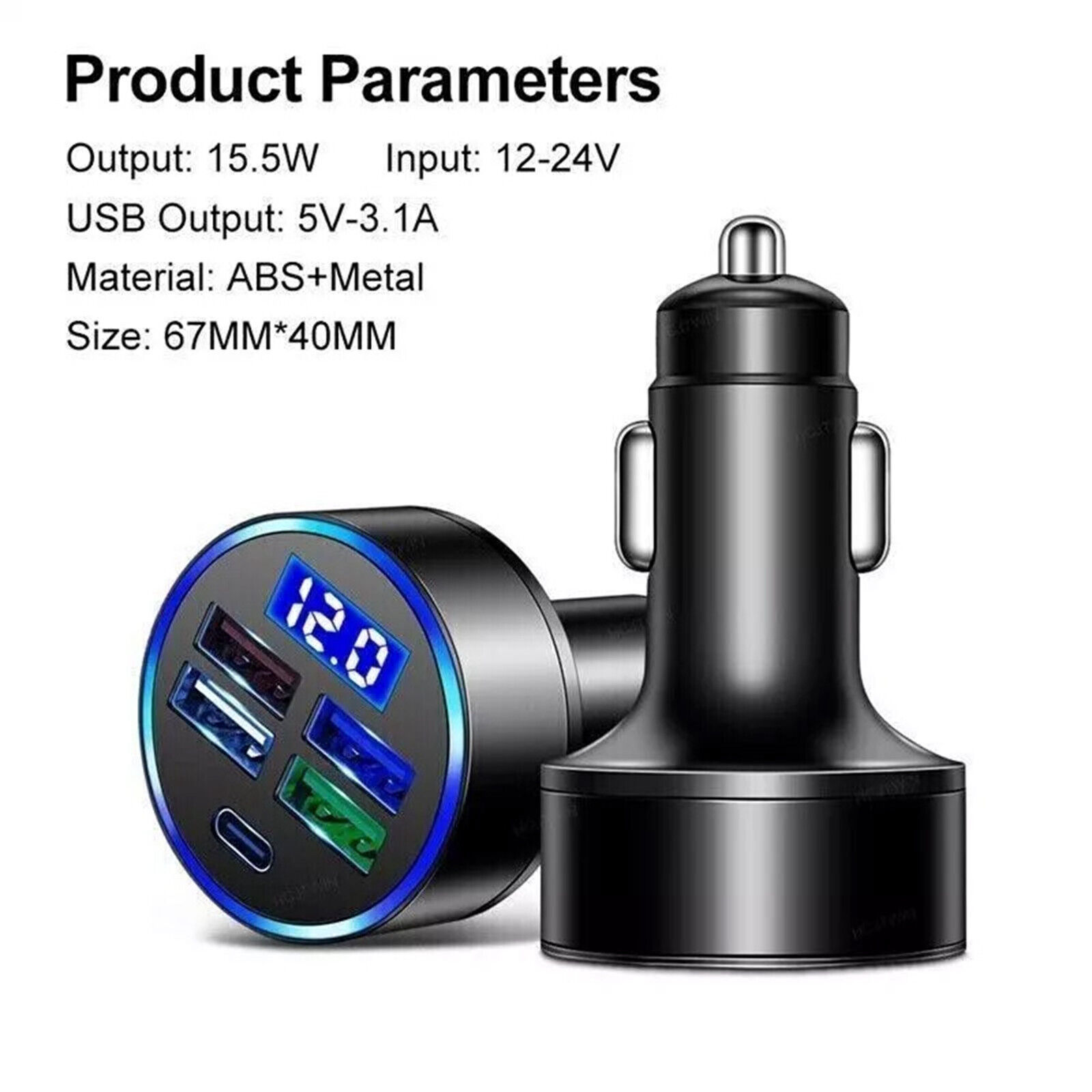 5-Port High-Speed Car Charger for Smartphones