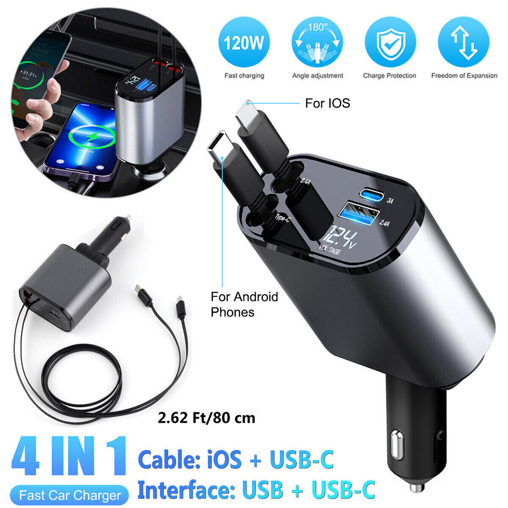 SpeedCharge 4-i-1 Billader | hurtig biloplader
