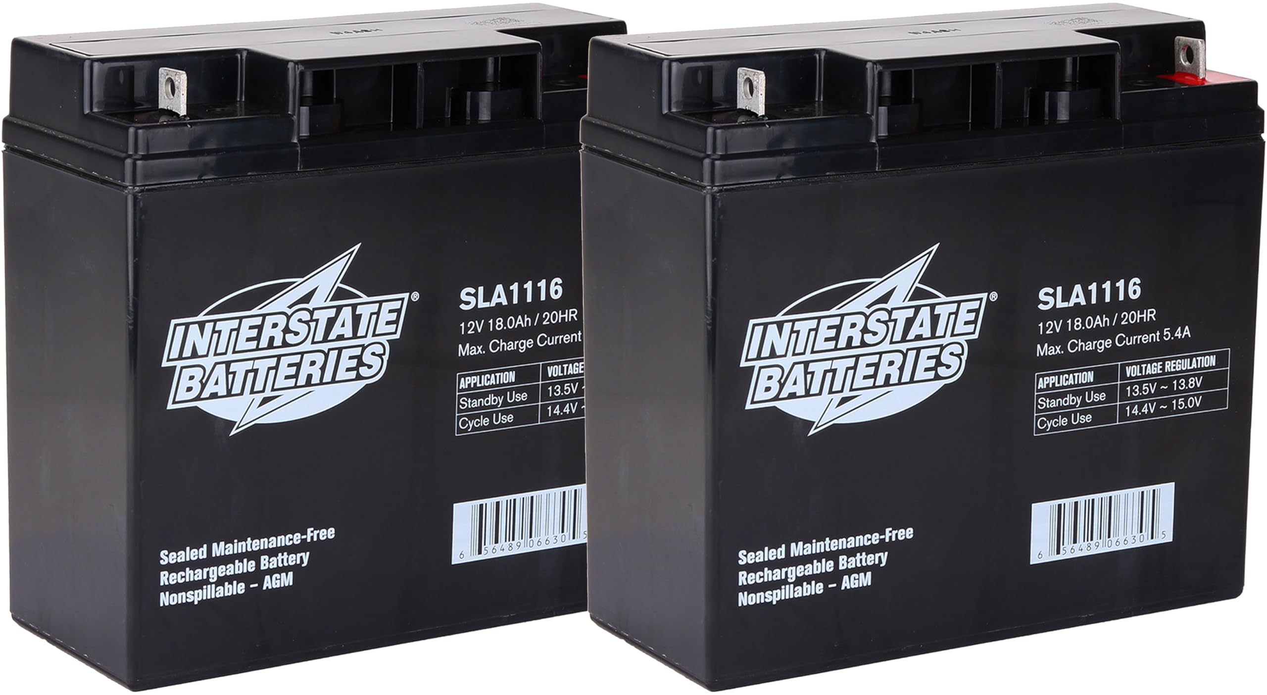 Interstate Dual 12V 18Ah AGM Battery Pack | interstate dual batteries