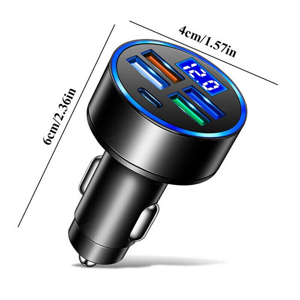 5-Port High-Speed Car Charger for Smartphones