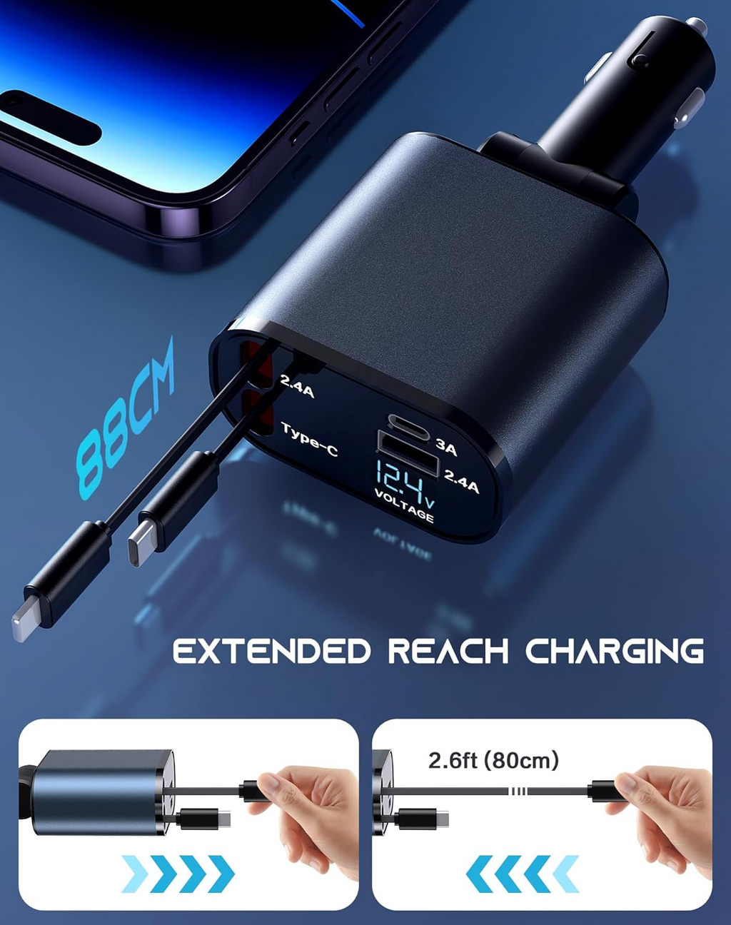 SpeedCharge 4-i-1 Billader | hurtig biloplader