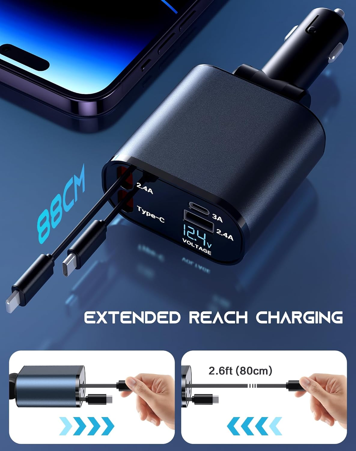 SpeedCharge 4-i-1 Billader | hurtig biloplader