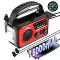 Ultra 16000mAh Solar Emergency Radio with NOAA Alerts