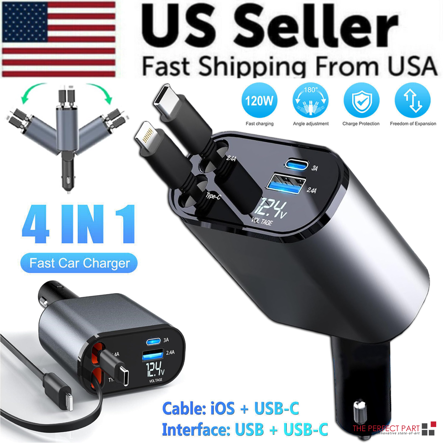 SpeedCharge 4-in-1 Car Charger | fast car charger