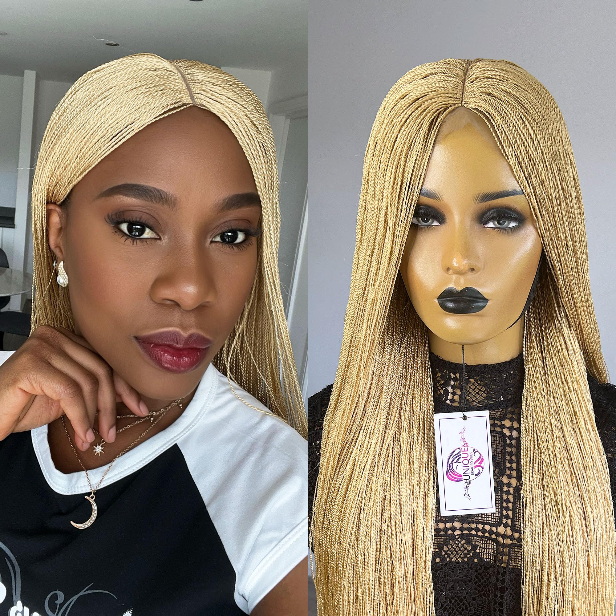 SenegaleseTwist Luxury Braided Wig #613 - 38 Inch Synthetic | luxury braided wig