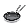 GreenPan x Bobby Flay Pro Stainless Steel Skillet Duo | nonstick induction frying pan