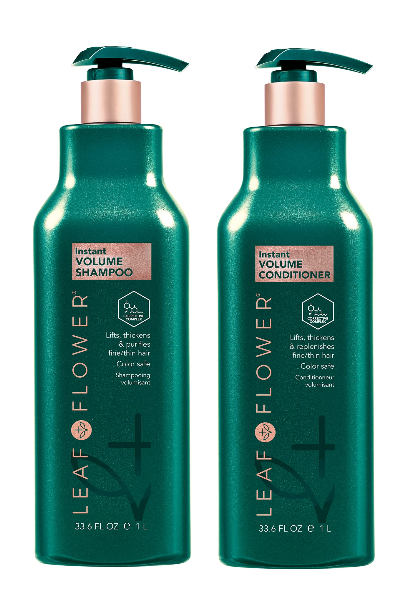 Leaf & Blossom Volumizing Shampoo & Conditioner Set 1 l | Volumenshampoo-Set