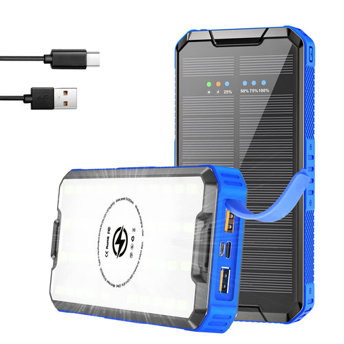 ANYFONG 30000mAh Solar Powerbank with PD20W USB-C | portable charger outdoor
