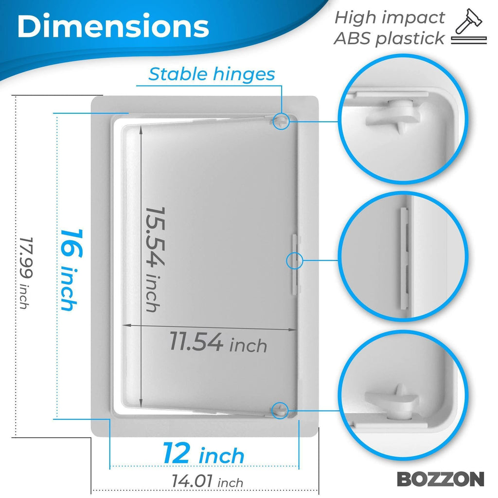 WallSafe 12x16 White Access Panel | indoor outdoor access panel