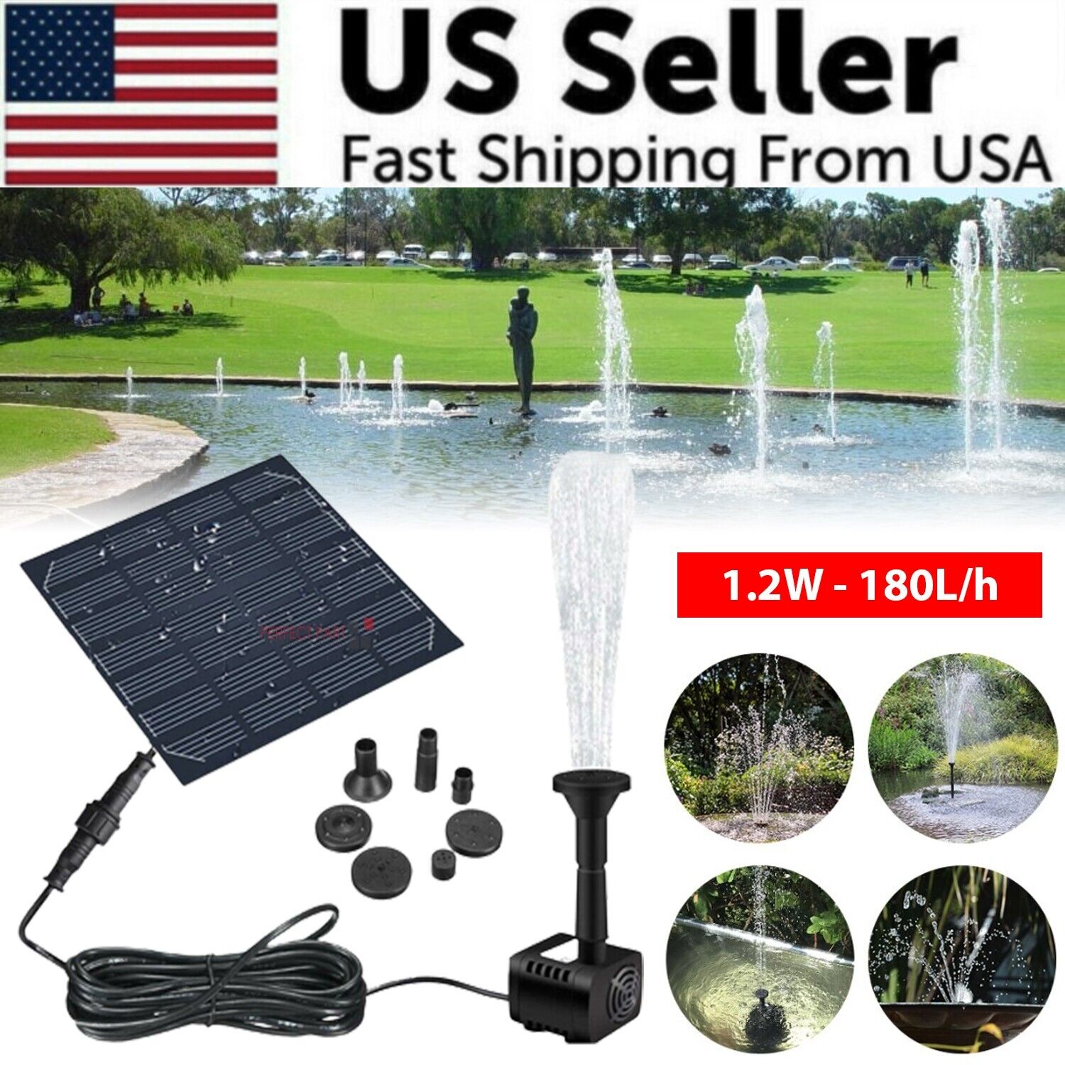 Solar Splash Fountain: Bird Bath & Garden Essential | automatic solar water feature