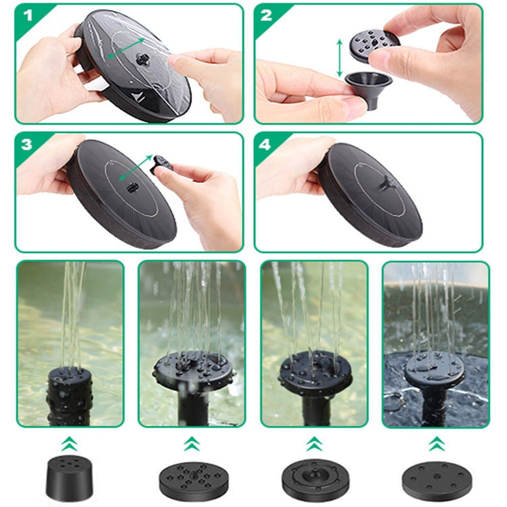 Solar Essence 1.4W Bird Bath Fountain