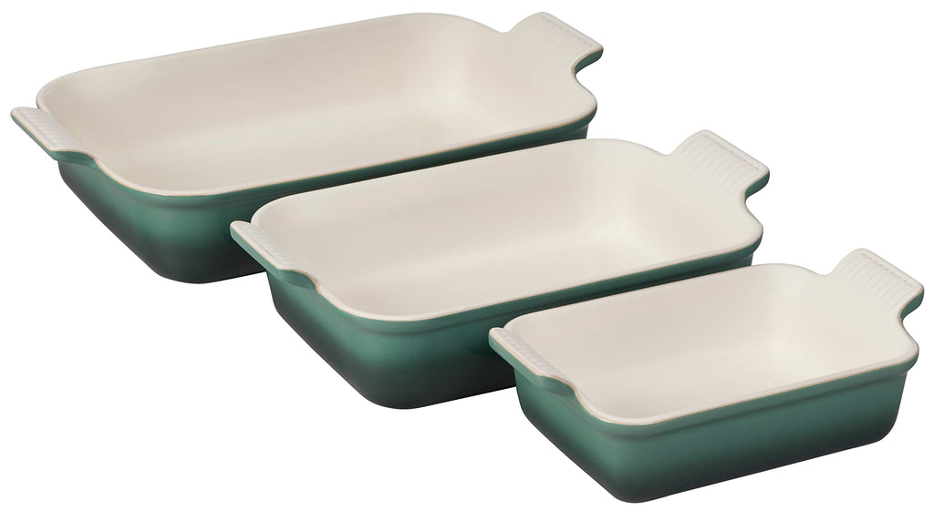 Le Creuset Stoneware Trio Set 3 Heritage Dishes Artichaut | stoneware baking dishes