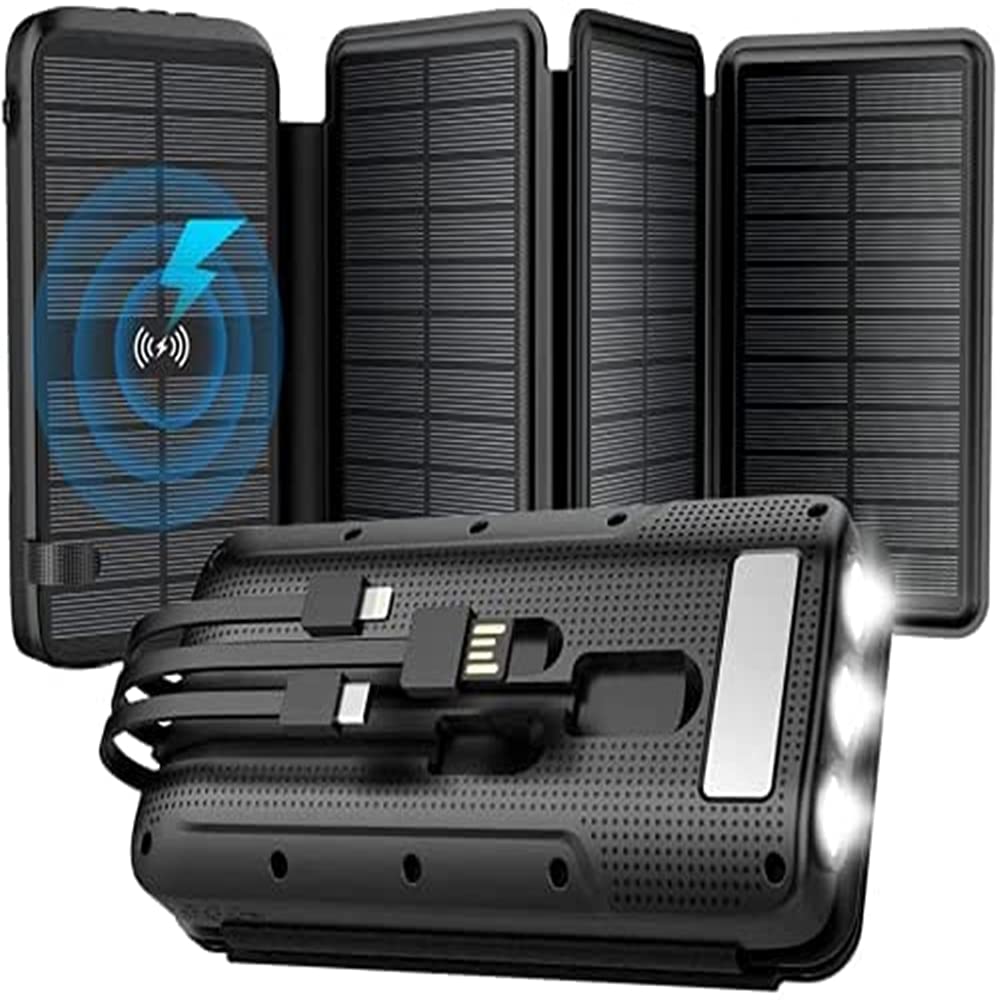 SolarPower Bank Pro 43800mAh with Qi Charging | eco-friendly Qi charging bank