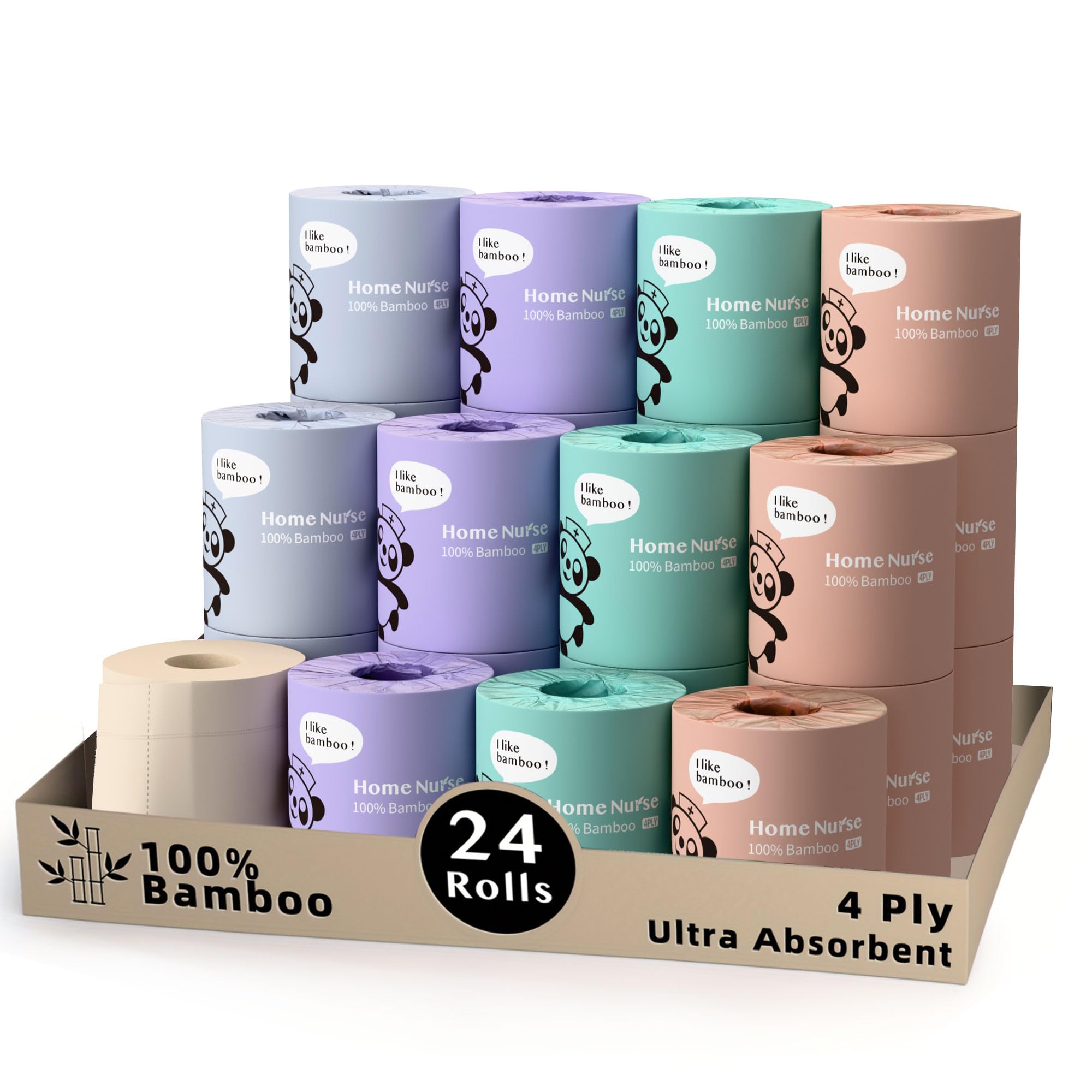 EcoPure Bamboo Toilet Tissue 4-Ply 24-Pack Unscented | bamboo toilet paper 4-ply