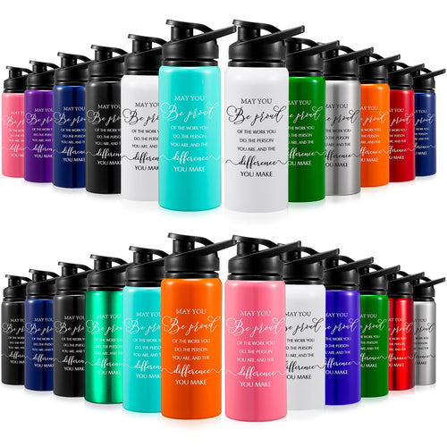 Bokon 24 Pack Aluminum Sports Bottle 17 oz