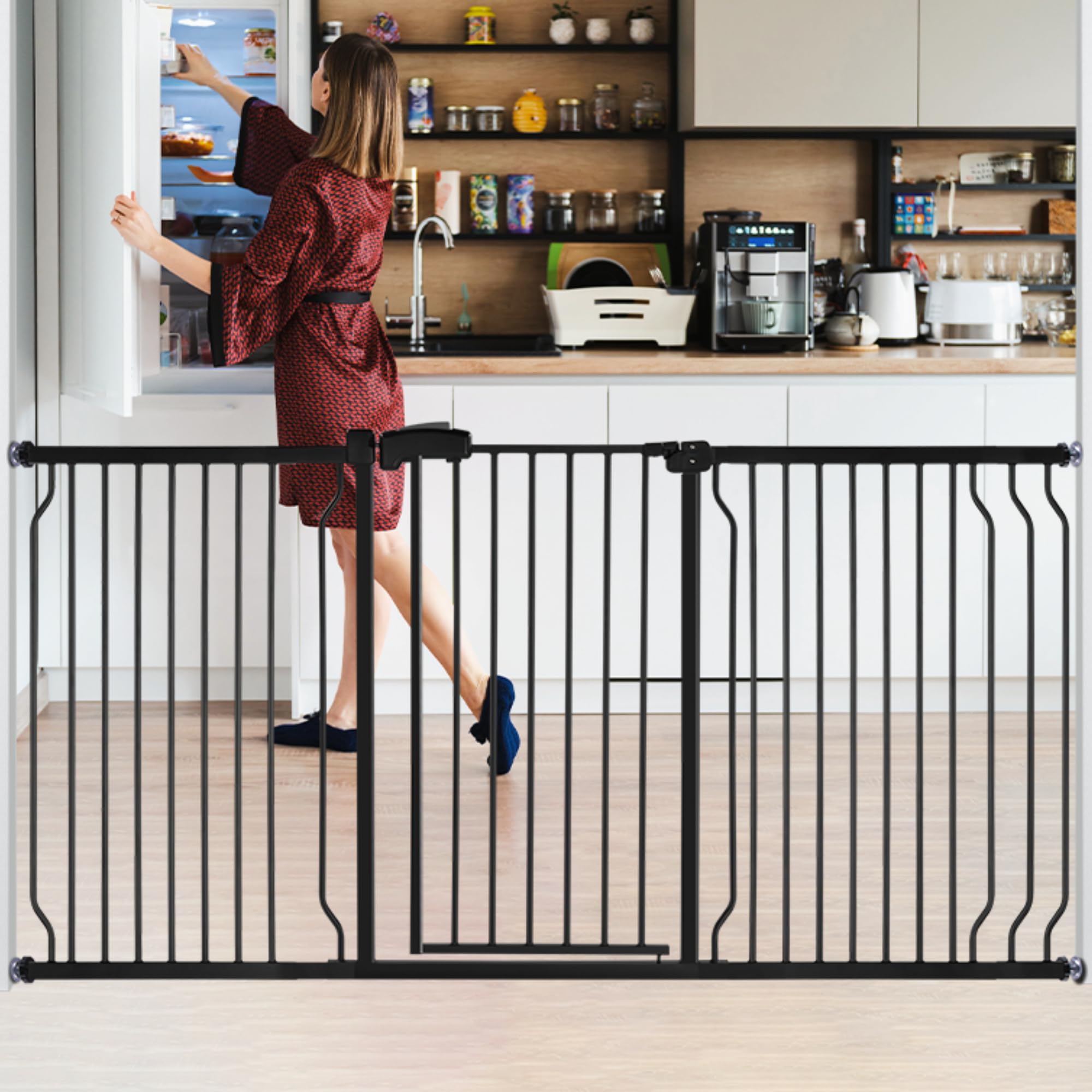 HEMRORO MaxiSafe Justerbar Baby- & Kæledyrsgitter 66.5-75.8"
