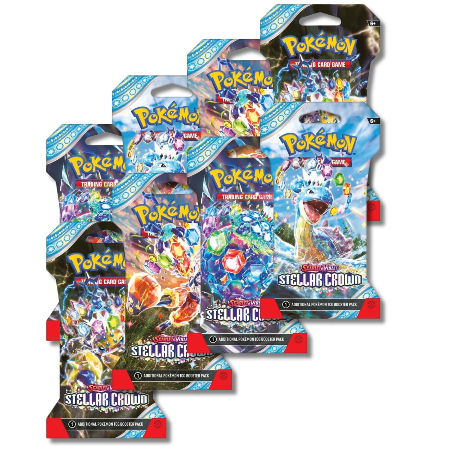 Pokemon TCG Scarlet & Violet Crown Collection - 8 Packs | rare Pokemon card packs
