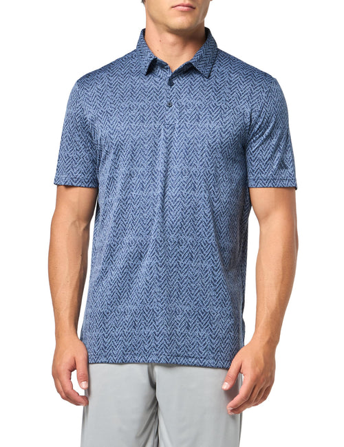 adidas Ultimate365 Men's Jacquard Golf Polo Conavy | men's golf polo shirt