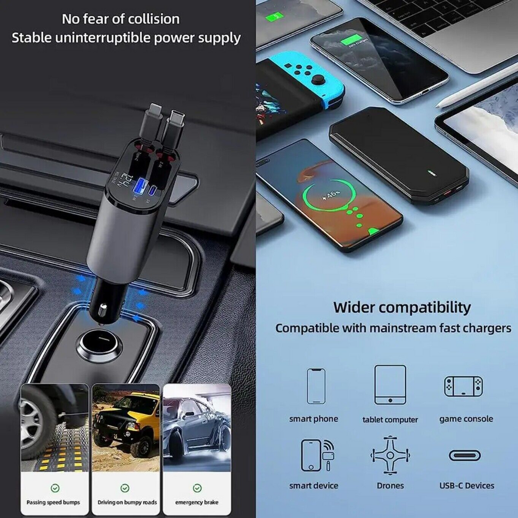 SpeedCharge 4-i-1 Billader | hurtig biloplader