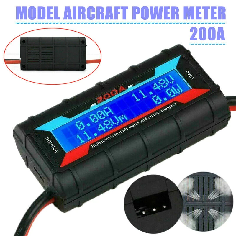 200A High-Precision DC LCD Power Meter | high precision power meter