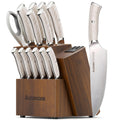 Astercook 15-Piece German Steel Knife Set with Sharpener
