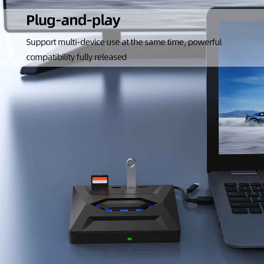 USB 3.0 ekstern CD/DVD-drev til PC og Mac | eksternt CD DVD-drev