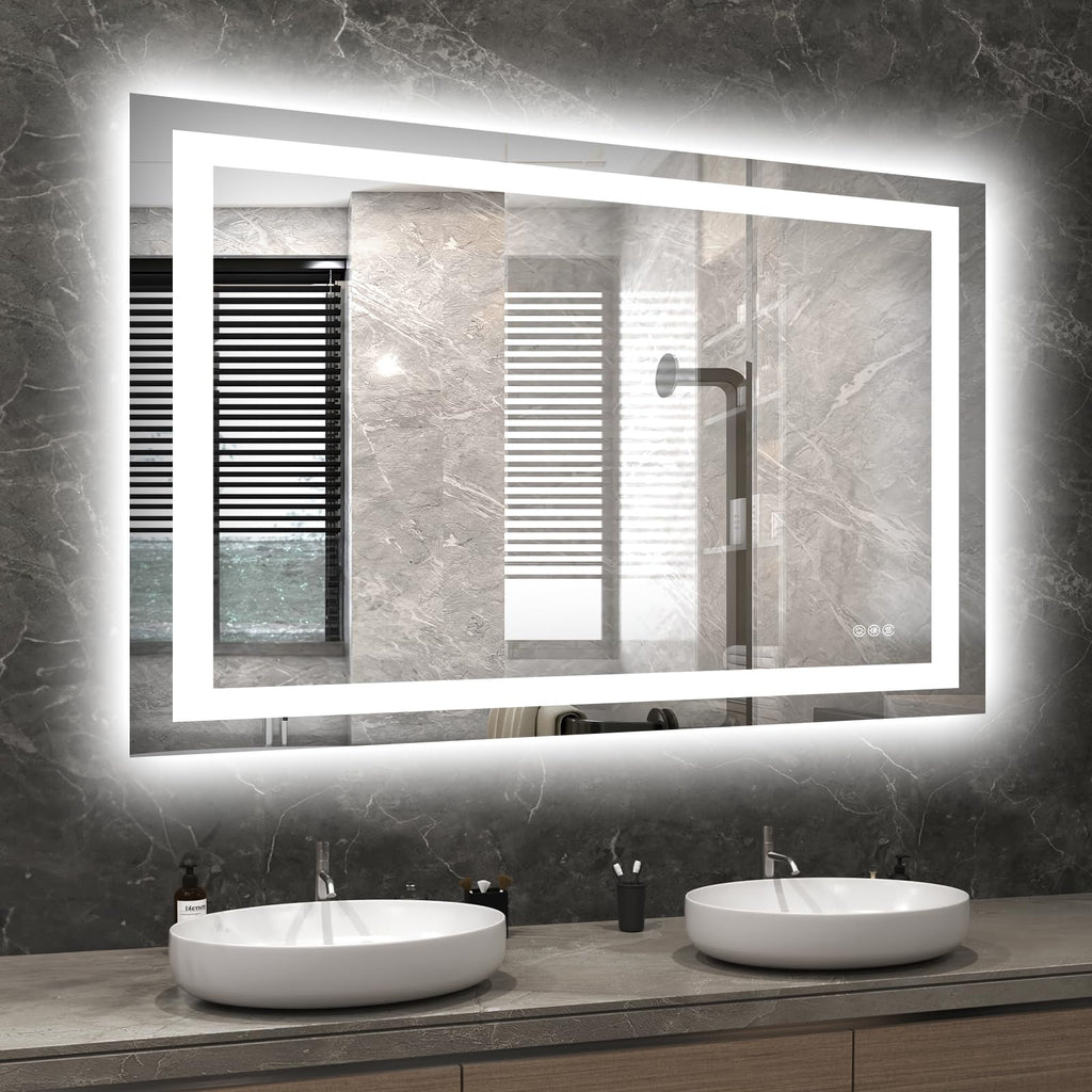 Hivone 40x34 Belyst LED-badeværelsesspejl