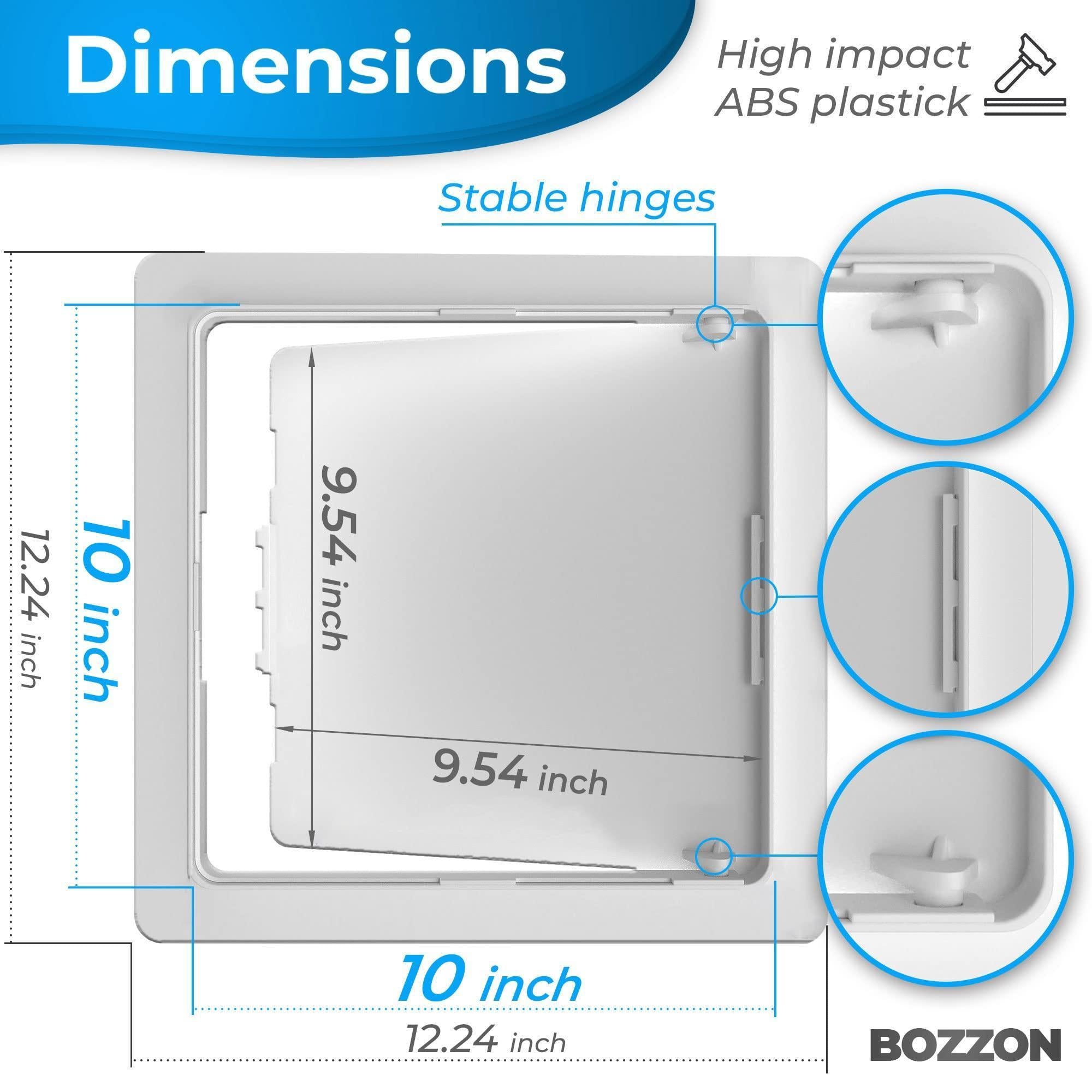 Access Panel for Drywall 10x10 inch Wall Hole Cover Access Door Plastic White| drywall access panel