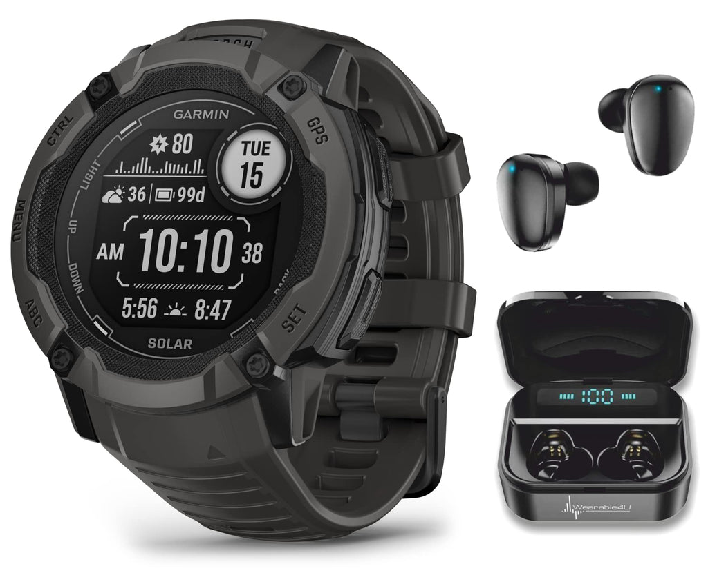 Garmin Instinct 2X Solar Adventure Smartwatch Bundle