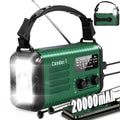 Solar Hand Crank AM/FM/NOAA Emergency Radio 20000mAh Power Bank | emergency solar radio